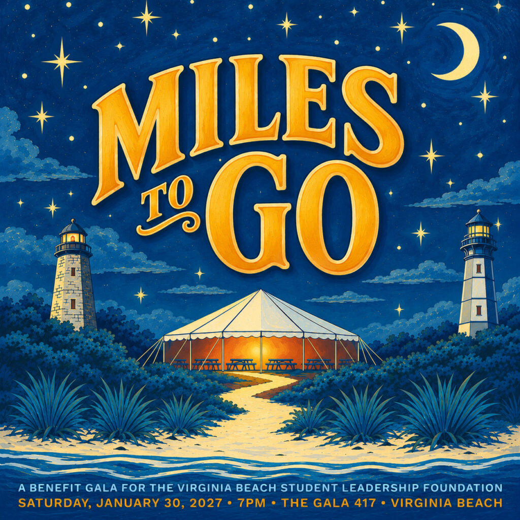 Miles to Go square event graphic for Virginia Beach Leadership Workshop